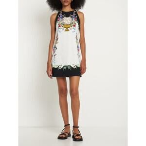 NWT Versace Jeans Black and White Multicolour Cotton Blend Dress sz 36 US XS